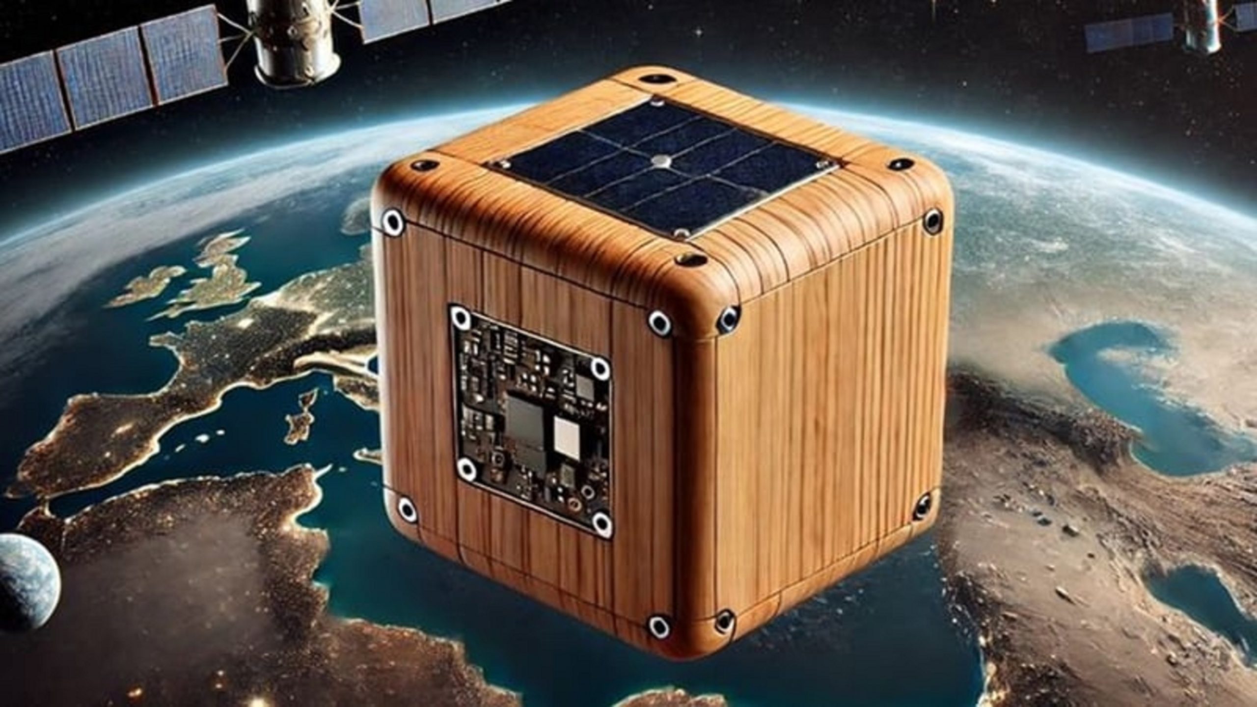 wooden satelite