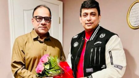 আমেরিকায় মিশা সওদাগরকে স্বাগত জানালেন জায়েদ খান Zayed-Misha