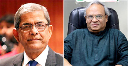 মির্জা ফখরুলকে দেখতে হাসপাতালে রিজভী রিজভী