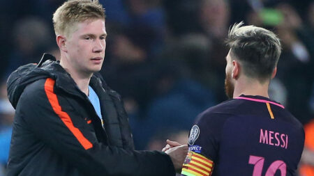 মেসির সঙ্গে জুটি বাঁধছেন ডি ব্রুইনা