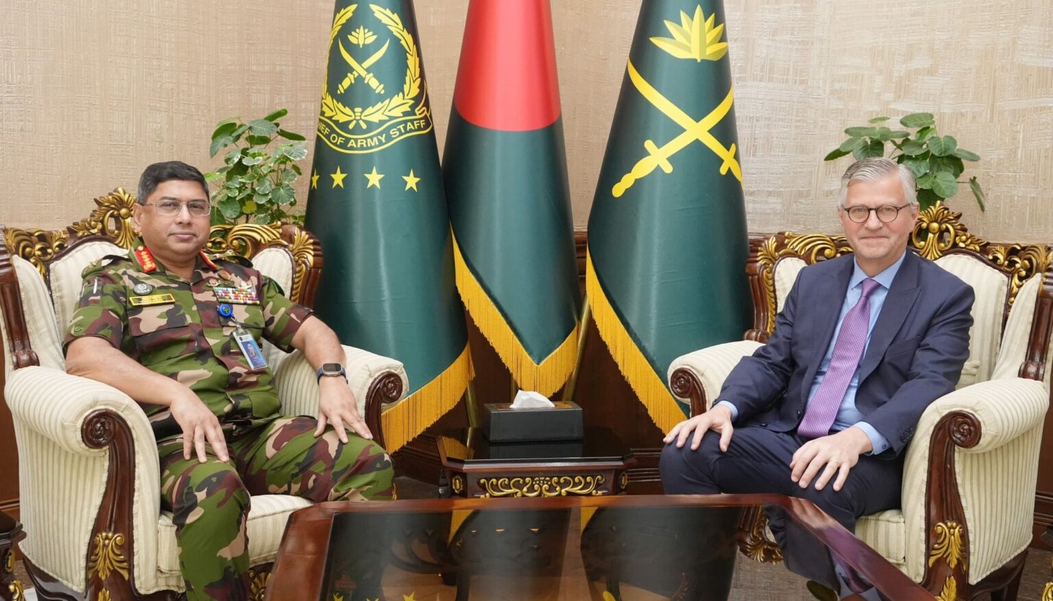 সেনাপ্রধানের সঙ্গে জাতিসংঘের আন্ডার সেক্রেটারি জেনারেলের সৌজন্য সাক্ষাৎ