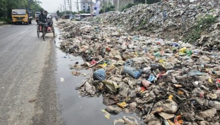 মহাসড়কে ময়লার টিলা, পথ যেন বিষের বরণ! IMG_20250621_002948