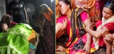 শাপলা ফুল তুলতে গিয়ে