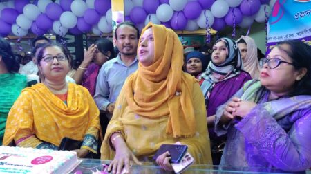 কালীগঞ্জে নারী উদ্যোক্তাদের পণ্য বিক্রয় ও প্রদর্শনী কেন্দ্রের উদ্বোধন Kaligonj-Gazipur-Inauguration of product sales and exhibition center for women-3