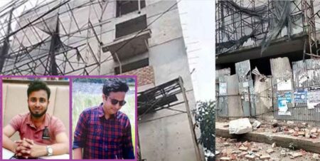 যশোরে নির্মাণাধীন ভবনের কার্নিশ ভেঙে