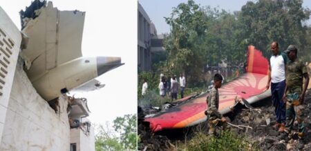 এয়ার ইন্ডিয়ার বিমান বিধ্বস্ত