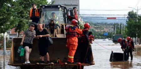 চীনে ভারী বৃষ্টি