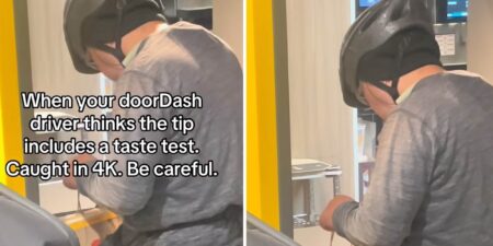 DoorDash driver steals food