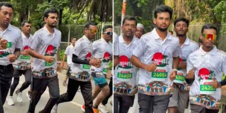 ম্যারাথনে দৌড়ালেন আসিফ মাহমুদ