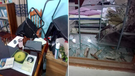 পাটগ্রাম থানায় হামলা চালিয়ে সাজাপ্রাপ্ত ২ আসামি ছিনতাই, ওসিসহ আহত ২০ police