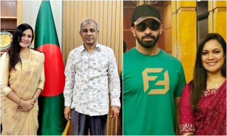 শুটিংয়ের আগে উপদেষ্টার সঙ্গে সাক্ষাৎ শাকিবের প্রযোজকের