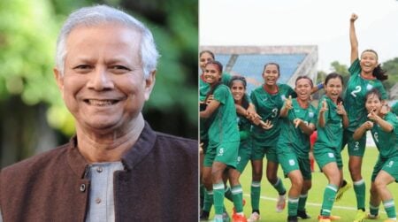 নারী ফুটবল দলকে প্রধান উপদেষ্টার অভিনন্দন নারী ফুটবল