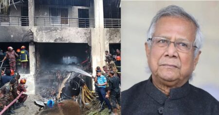 বিমান বিধ্বস্তের ঘটনায় প্রধান উপদেষ্টার শোক