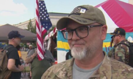 Veteran Burns American Flag Outside White House as Trump Signs Executive Order veteran burning flag