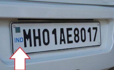 Indian car number plate