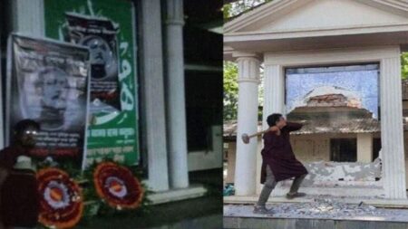 দুই দফায় ভাঙা হলো বঙ্গবন্ধুর