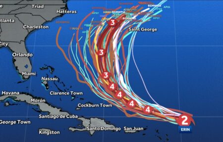 hurricane erin spaghetti models