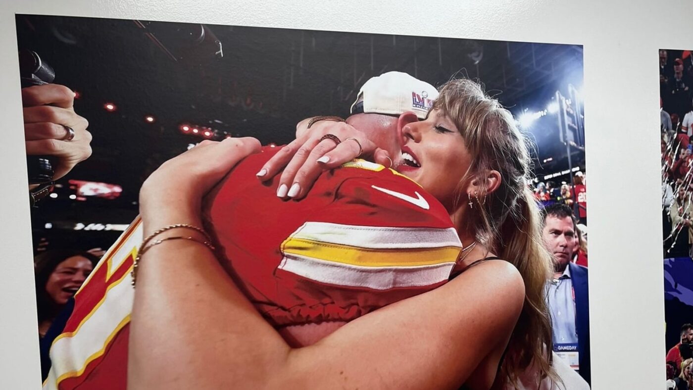 Taylor Swift, Travis Kelce Super Bowl Photo Enters Chiefs Hall