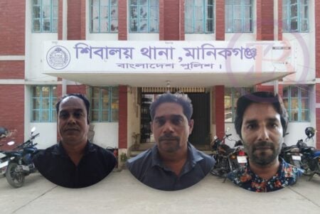 শিবালয়ে স্বর্ণ ছিনতাইয়ের ঘটনায় ৩ জন গ্রেপ্তার Manikganj