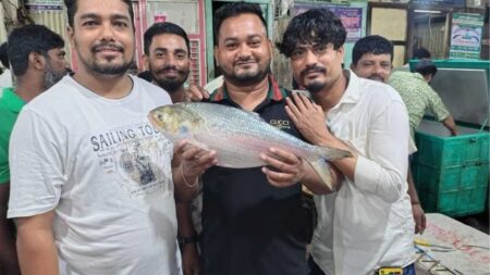 মেঘনার ‘রাজা ইলিশ’ বিক্রি হলো ১০ হাজারে Ilish