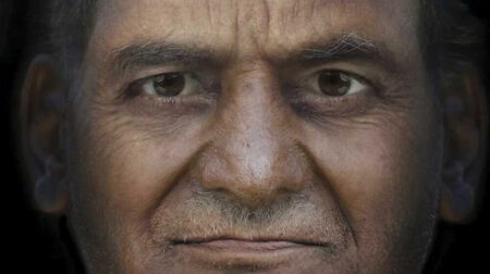 আড়াই হাজার বছরের পুরোনো খুলির মুখ পুনর্গঠন Man