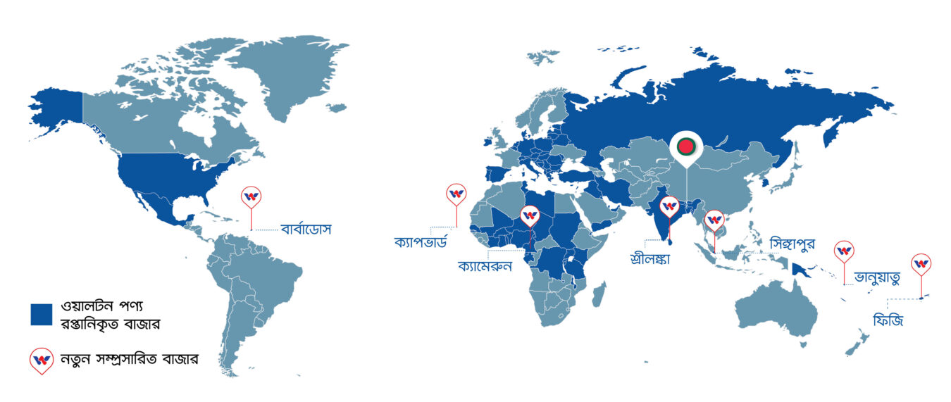 ৫০টিরও বেশি দেশে রপ্তানি হচ্ছে ওয়ালটন পণ্য