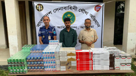 ৩৮১০ প্যাকেট বিদেশি সিগারেট