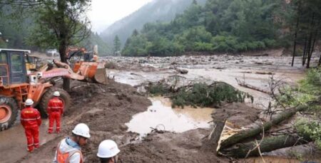 চীনে বন্যায়