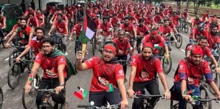 সাইকেল র্যালির মাধ্যমে শিবিরের তিন দিনব্যাপী কর্মসূচি শুরু সাইকেল র্যালি