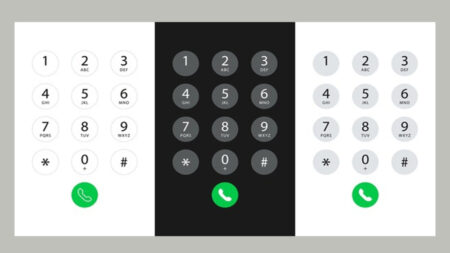 Dial pad of the smartphone