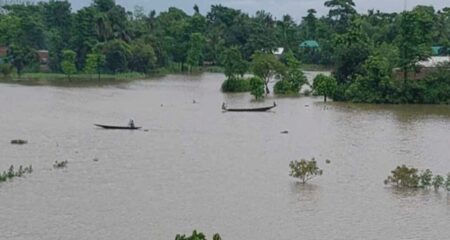 ভারি বৃষ্টিপাতে সিলেটের নিম্নাঞ্চলে বন্যার আশঙ্কা বন্যার আশঙ্কা