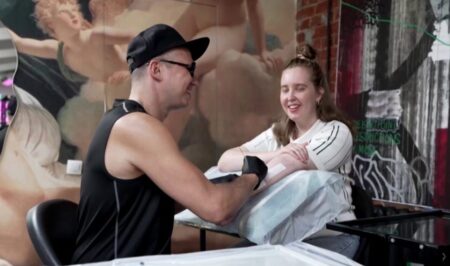 Blind tattoo artist Igor Mikhaylov