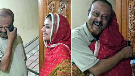 বাবা-মেয়ের আবেগঘন মুহূর্ত ভাইরাল, ভাসছে প্রশংসায় বাবা-মেয়ে