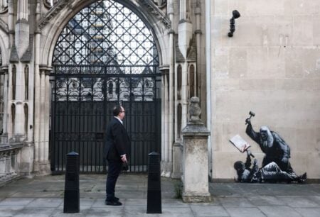 Banksy Mural Removed From London Courthouse Banksy Mural Removed From London Courthouse