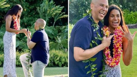 Cory Booker Engages Alexis Lewis, Sparking Social Media Buzz Over Rosario Dawson Resemblance Cory Booker engagement
