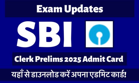 SBI Clerk Prelims Admit Card