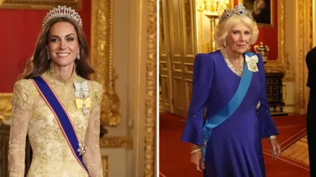 Queen Camilla side-eye Kate Middleton