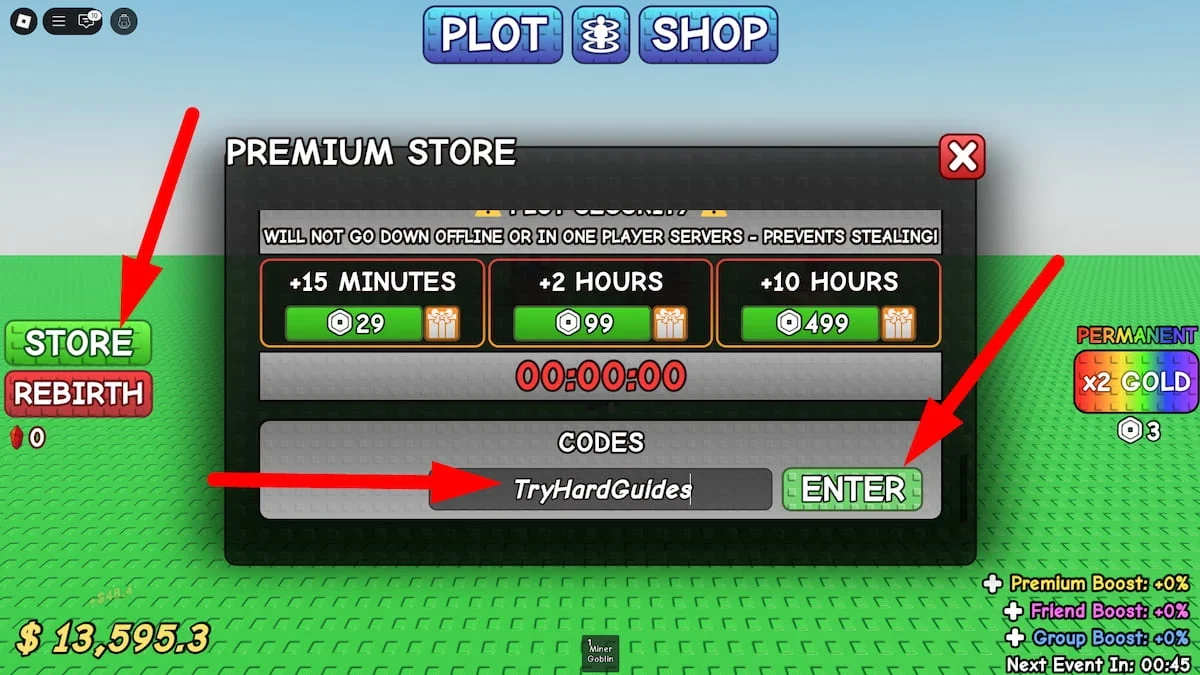 Your Goblin Mine codes