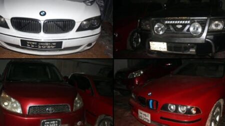 হাজী সেলিমের বাড়িতে অভিযান, ৬ বিলাসবহুল গাড়ি জব্দ car