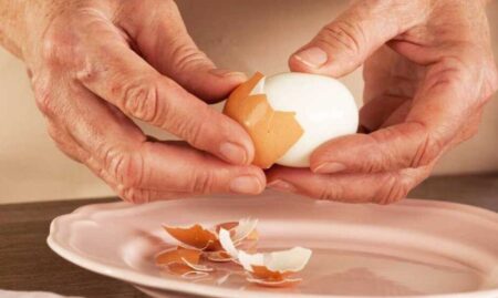 সেদ্ধ ডিমের খোসা