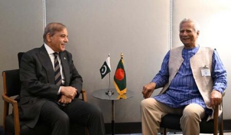 পাকিস্তানের প্রধানমন্ত্রীর সঙ্গে প্রধান উপদেষ্টার বৈঠক বৈঠক