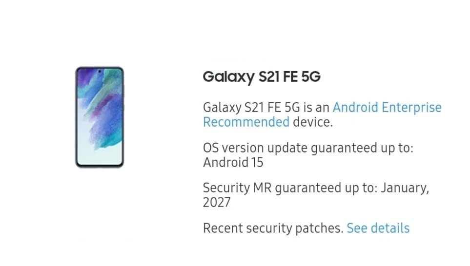 Why Samsung Is Scaling Back Galaxy S21 FE Security Updates