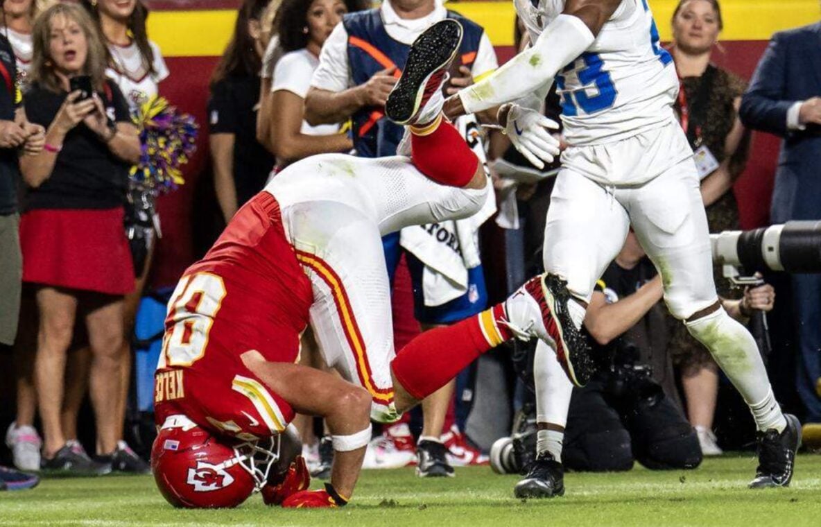 “ABSOLUTE HORROR ON THE FIELD!” — Travis Kelce’s Brutal Head-First Fall During the Chiefs–Lions Game Leaves Players Stunned, Crowd Frozen, and Doctors Racing Onto the Turf as Concussion Fears Skyrocket Across the NFL .t