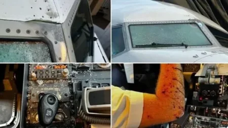 Boeing 737 MAX 8 was forced into an emergency landing after its windshield cracked