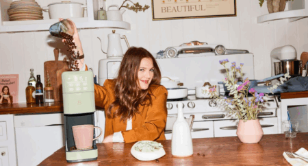 Drew Barrymore coffee shop job