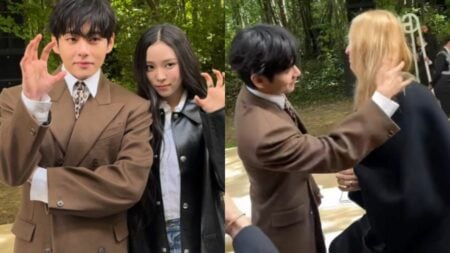 How BTS V’s Hair-Fixing Act Charmed Uma Thurman at Paris Fashion Week How BTS V's Hair-Fixing Act Charmed Uma Thurman at Paris Fashion Week