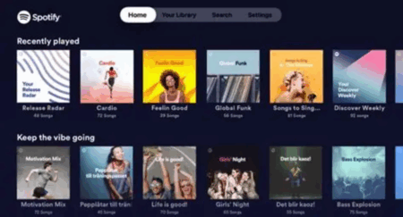 Spotify Apple TV app
