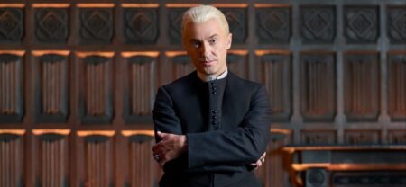 Tom Felton Has Epic NYC Moment Ahead of Harry Potter Broadway Return Tom Felton Draco Malfoy Return