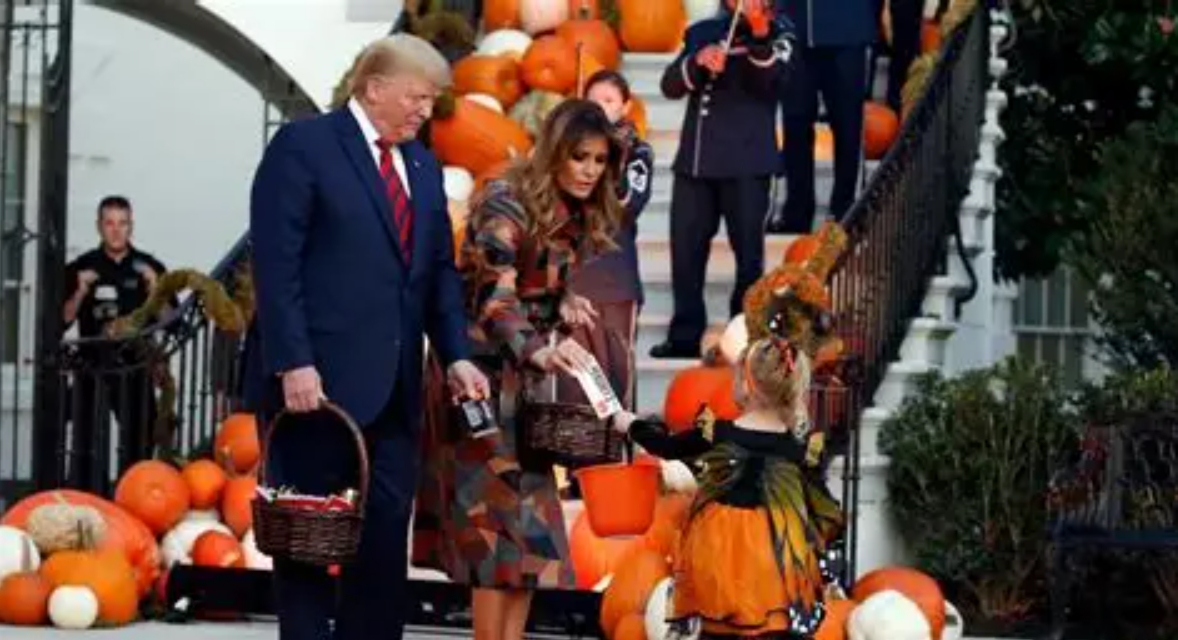 Trump Halloween candy bar prank