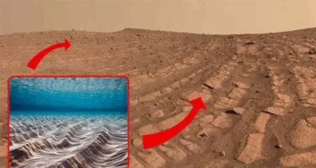 ancient riverbed on Mars